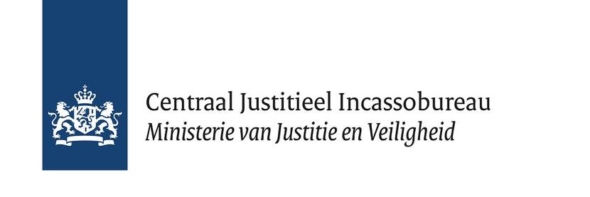 Logo Justitieel incassobureau. Ministerie van Justitie en Veiligheid